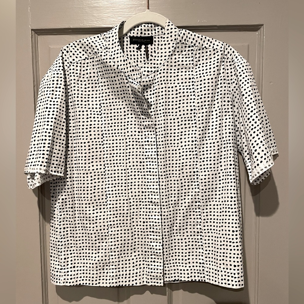 Donna Karan button-down cotton top.